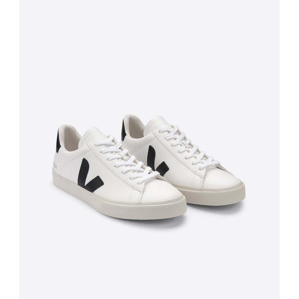 Veja CAMPO CHROMEFREE Low Tops Sneakers Dames White/Black | BE 592LIS